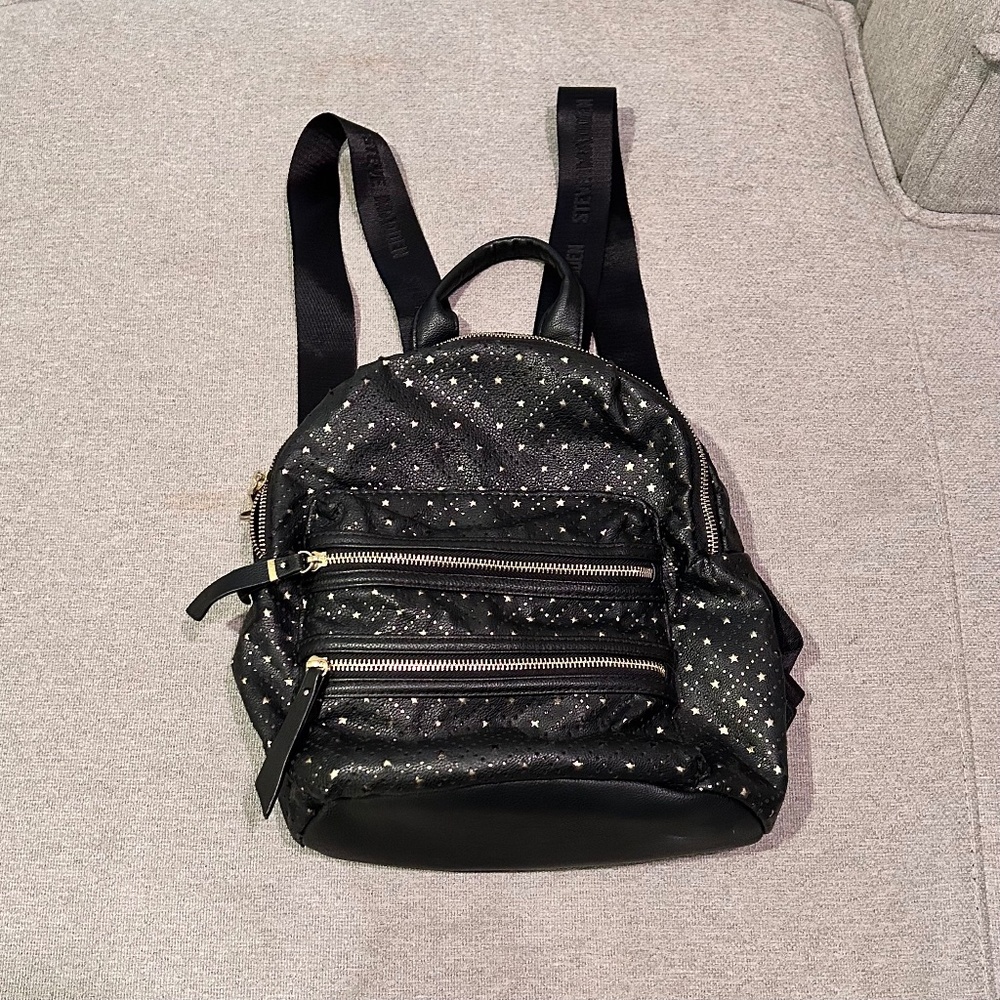 Steve Madden Black and Gold Backpack